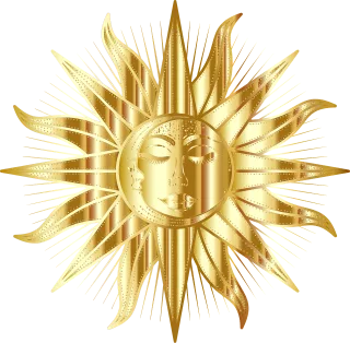 Sun Moon Face Stickdatei – Natur