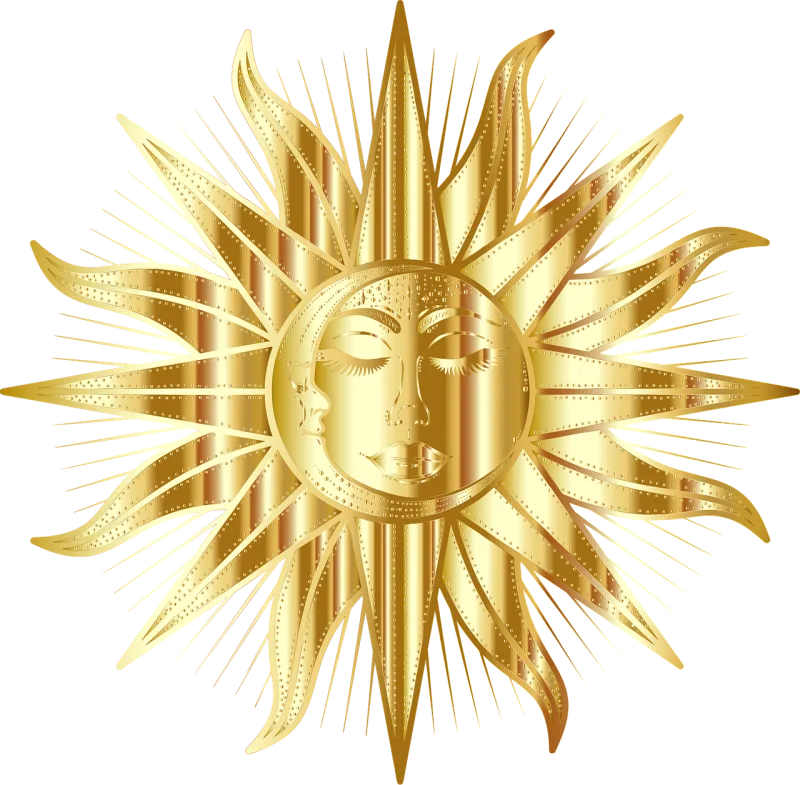 Sun Moon Face Stickdatei – Natur