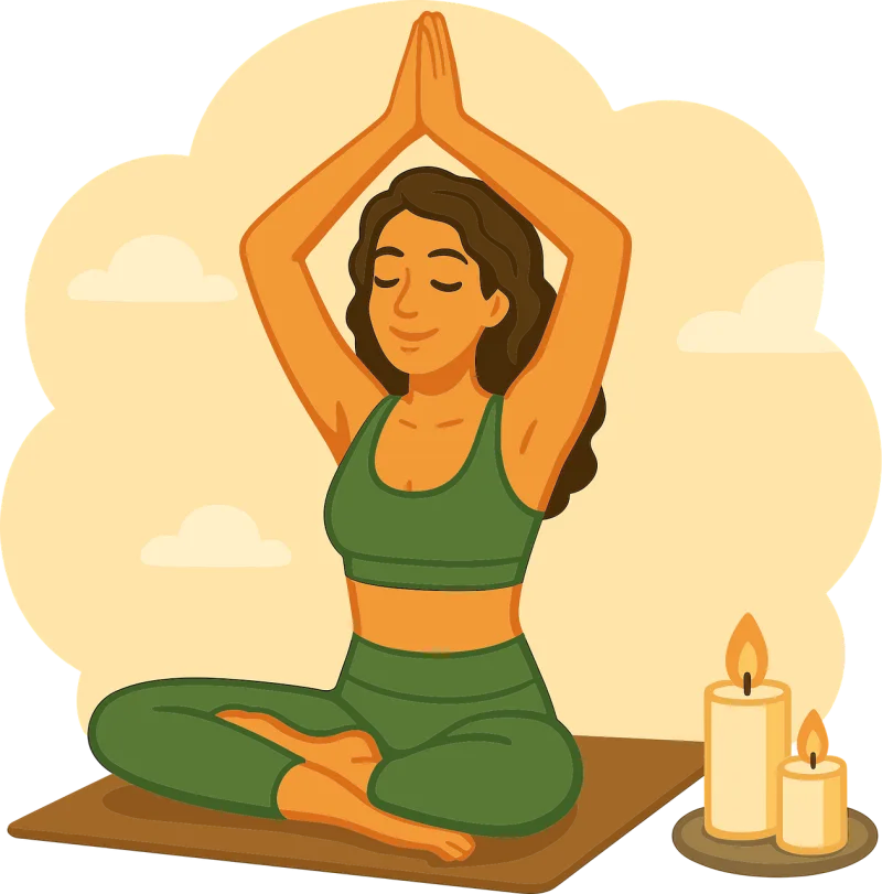 Ai generated Yoga Meditation Stickdatei – Weihnachten
