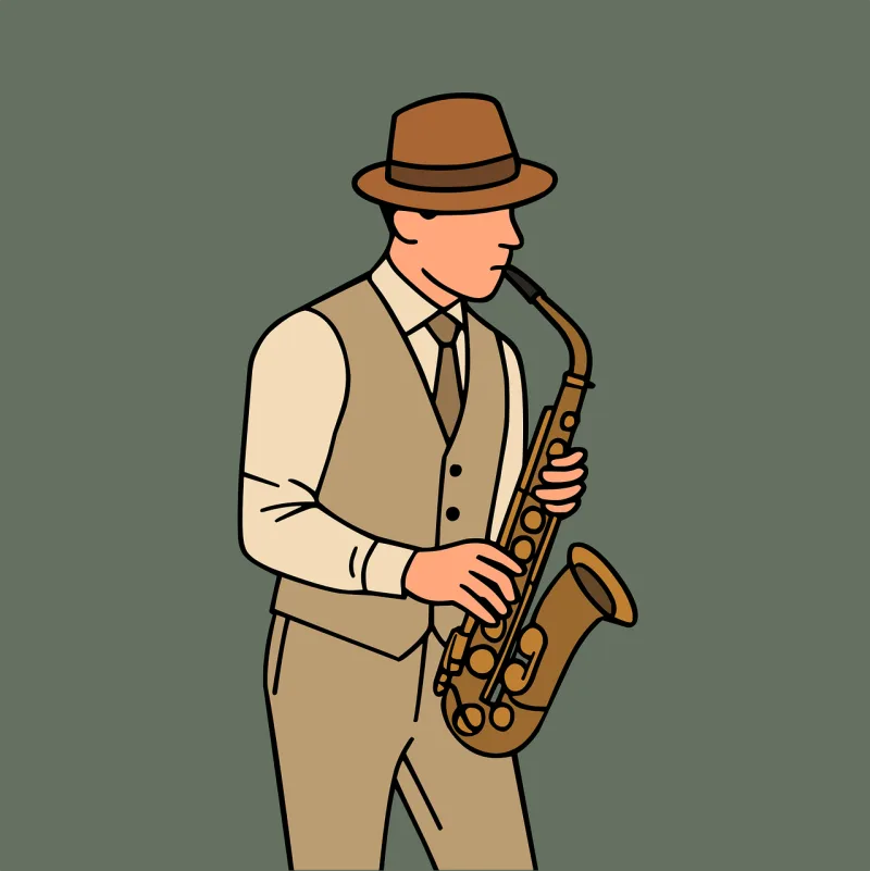 Saxophone Saxophonist Music Stickdatei – Musik