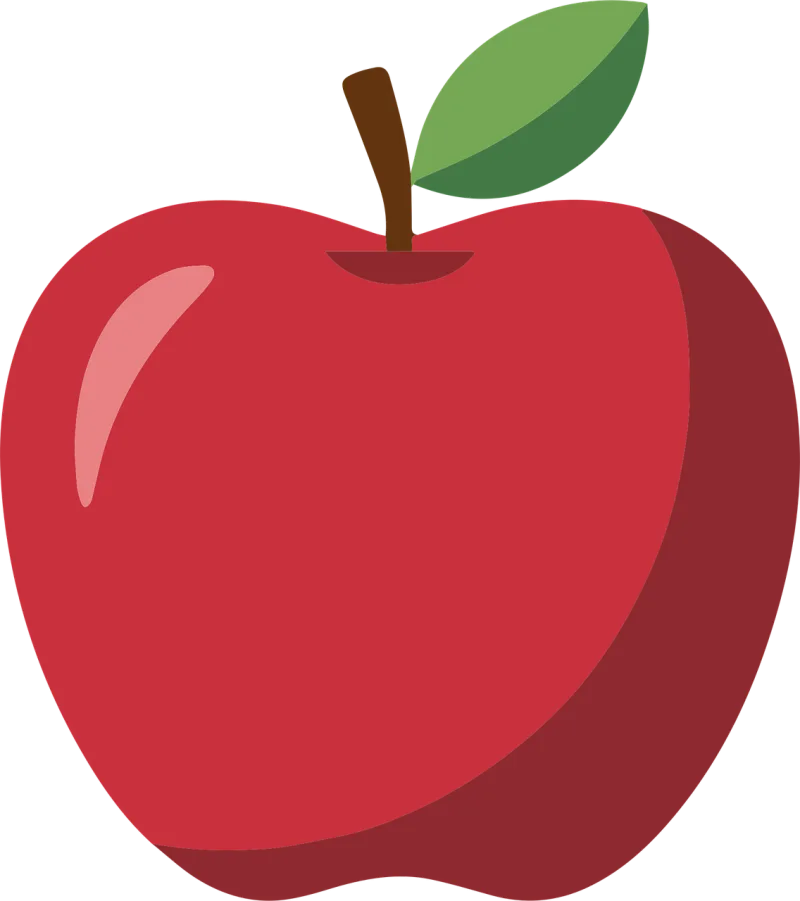 Apple illustration Red apple drawing Apple vector art Stickdatei – Essen & Trinken