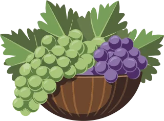 Ai generated Grapes Basket Stickdatei