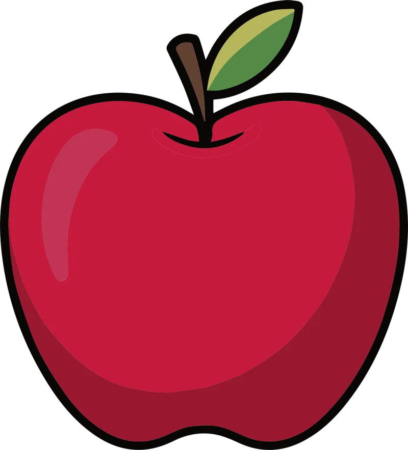 Ai generated Apple Red apple Stickdatei – Essen & Trinken