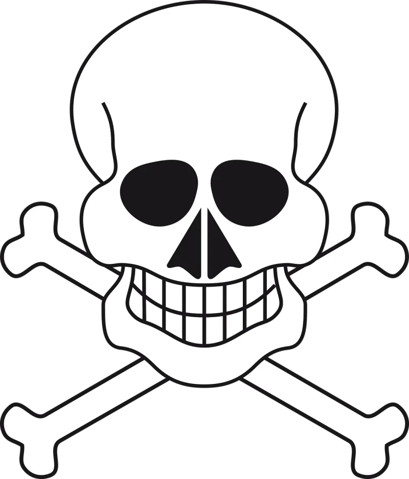Skull Skeleton Pirate Stickdatei – Kinder