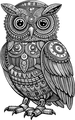 Ai generated Owl Bird Stickdatei – Kinder