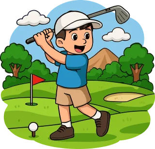 Ai generated Golf Golfer Stickdatei