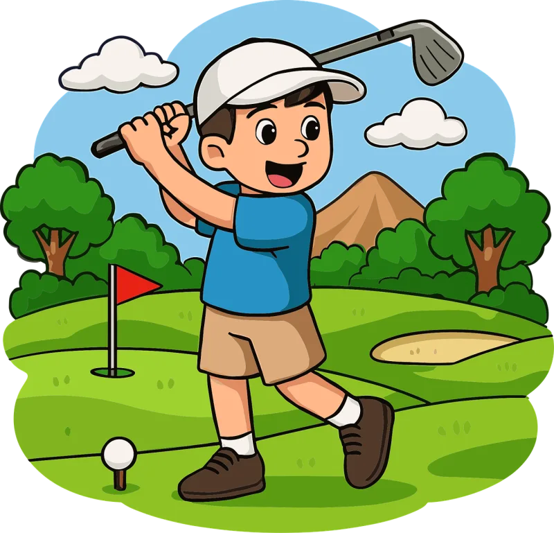 Ai generated Golf Golfer Stickdatei – Sport