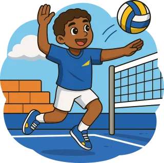 Ai generated Volleyball Player Stickdatei