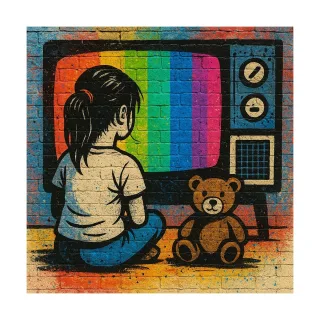 Ai generated Street art Retro Stickdatei