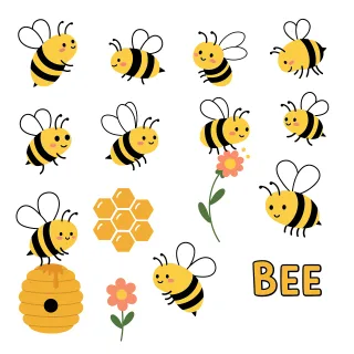 Ai generated Bee Honeybee Stickdatei