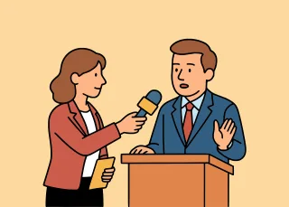 Interview Reporter Journalist Stickdatei