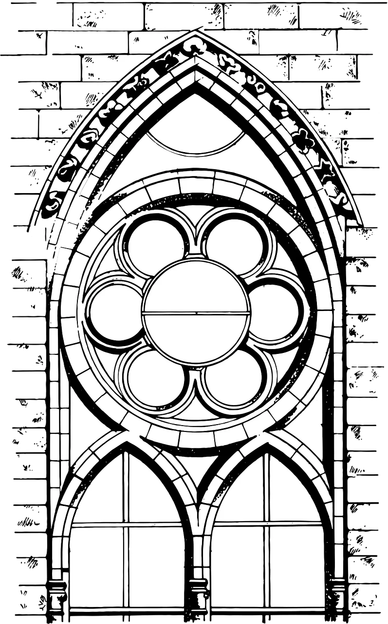 Cathedral Architecture Church Stickdatei – Blumen