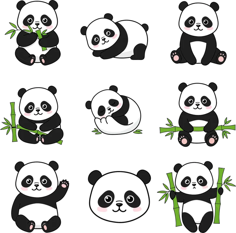 Ai generated Panda Cute panda Stickdatei – Tiere
