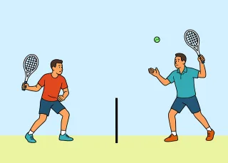 Tennis Playing Sport Stickdatei