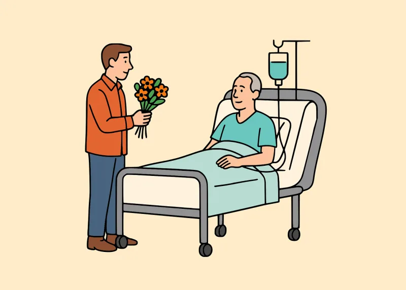 Hospital Patient Visitor Stickdatei – Blumen
