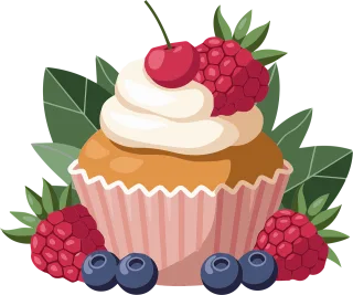 Ai generated Cupcake Sweet cupcake Stickdatei