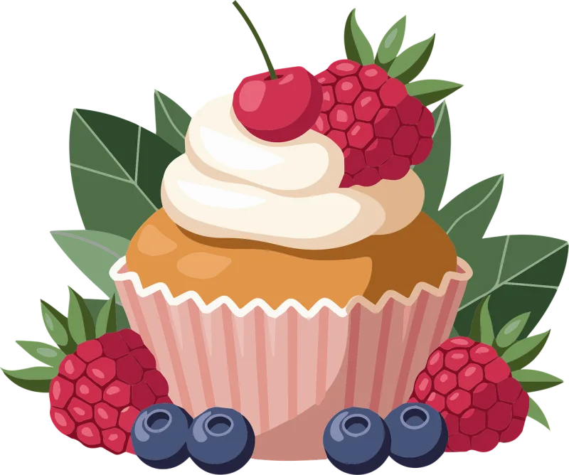 Ai generated Cupcake Sweet cupcake Stickdatei – Kinder