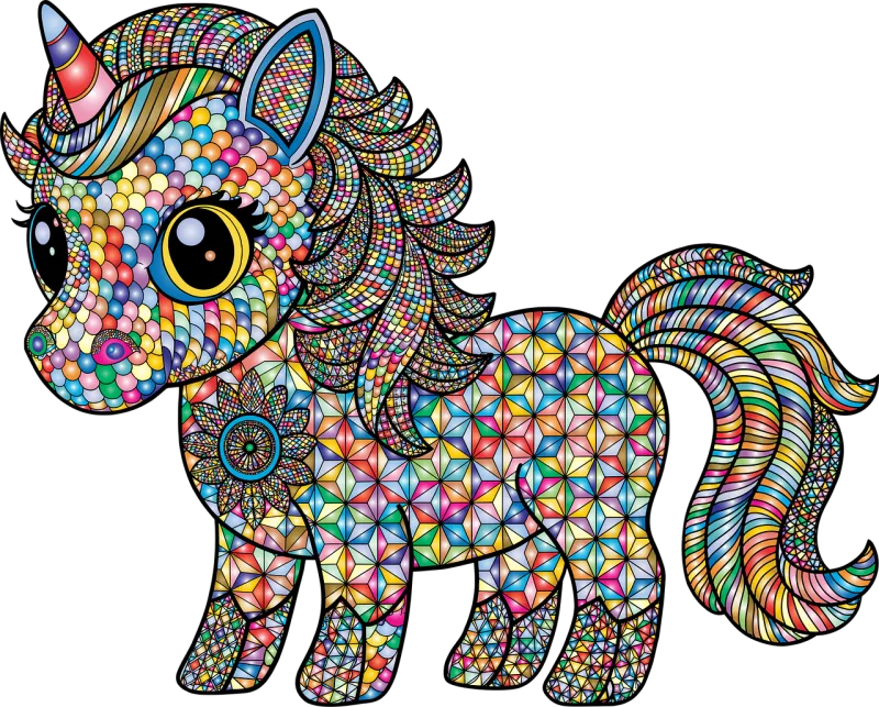 Unicorn Horse Animal Stickdatei – Kinder