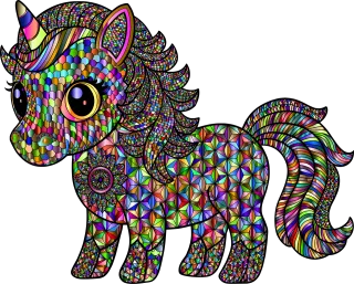 Unicorn Horse Animal Stickdatei