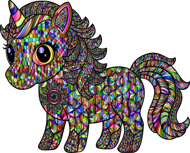 Unicorn Horse Animal Stickdatei – Kinder