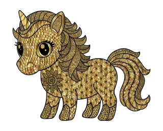 Unicorn Horse Animal Stickdatei