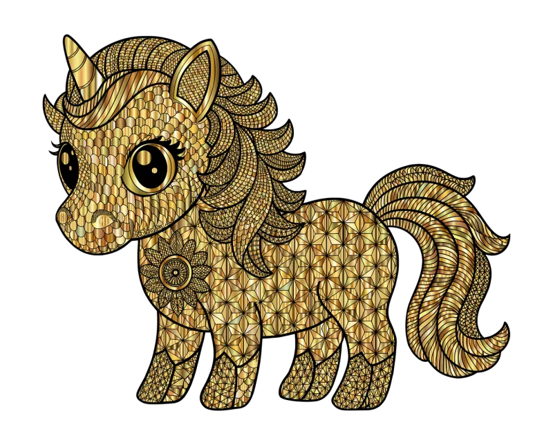 Unicorn Horse Animal Stickdatei – Kinder