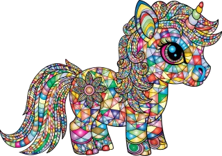Unicorn Horse Animal Stickdatei