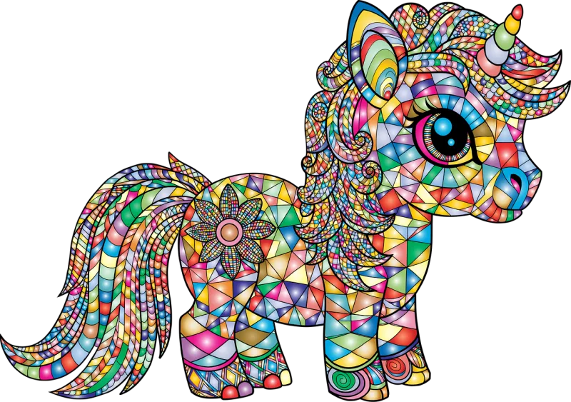 Unicorn Horse Animal Stickdatei – Kinder