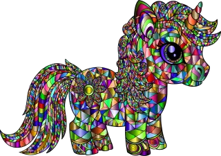 Unicorn Horse Animal Stickdatei