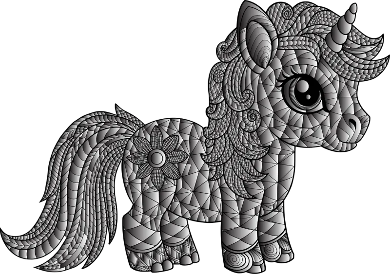 Unicorn Horse Animal Stickdatei – Kinder