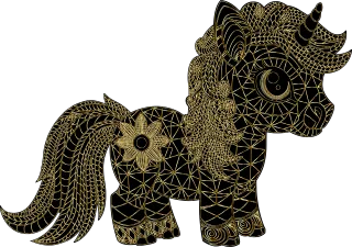 Unicorn Nature Horse Stickdatei