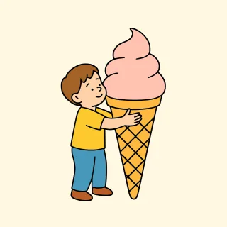Ice cream Child Boy Stickdatei