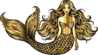 Mermaid Fantasy Mythology Stickdatei