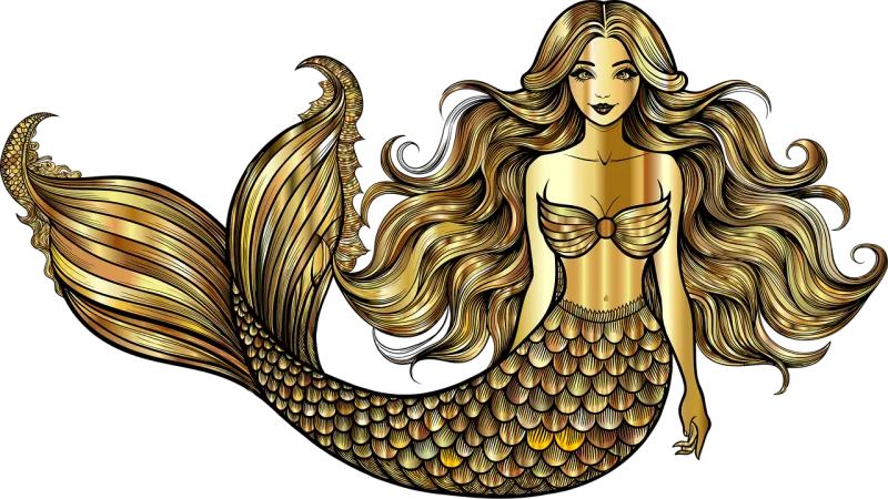 Mermaid Fantasy Mythology Stickdatei – Kinder
