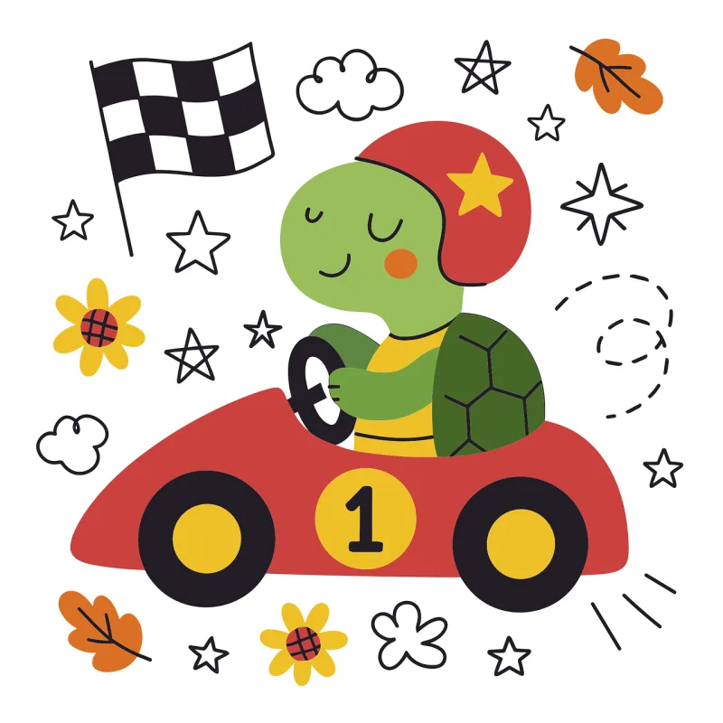 Ai generated Turtle Racing Stickdatei – Tiere