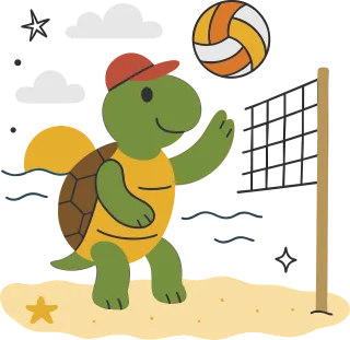 Ai generated Turtle Beach Stickdatei
