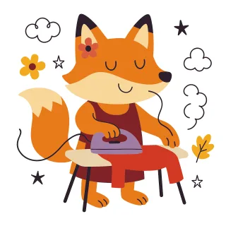 Ai generated Flower background Fox Stickdatei