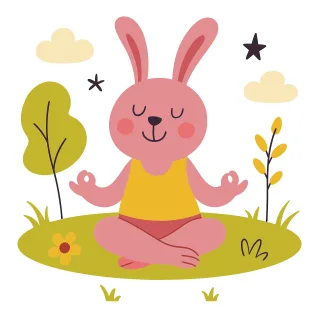 Rabbit Yoga The park Stickdatei