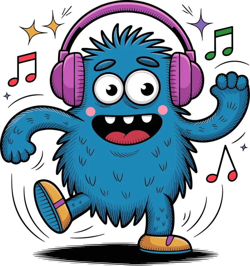 Ai generated Funny monster Cute creature Stickdatei – Musik