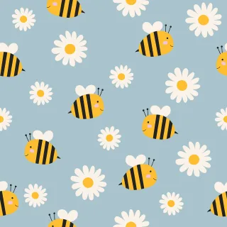 Bees Nature Flower Stickdatei