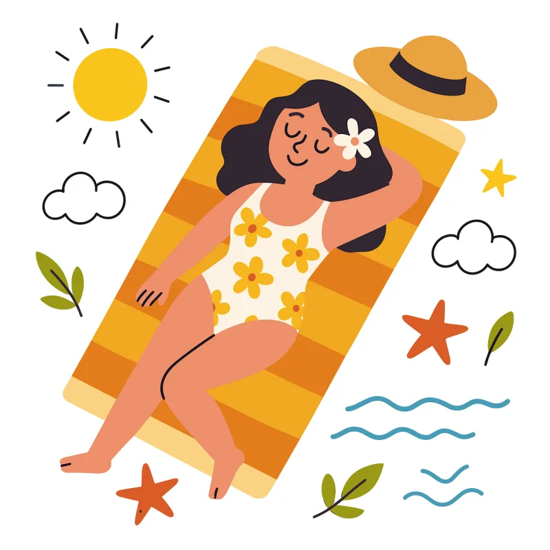 Ai generated Young woman Beach Stickdatei – Natur