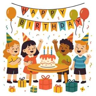 Ai generated Kids Cake Stickdatei