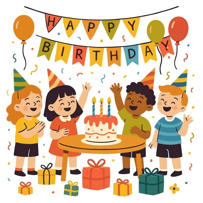 Ai generated Kids Cake Stickdatei – Essen & Trinken
