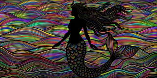 Mermaid Fantasy Mythology Stickdatei