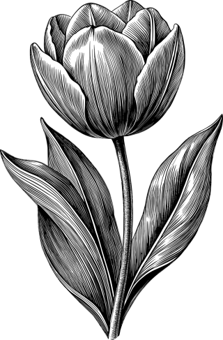 Ai generated Tulip Flower Stickdatei