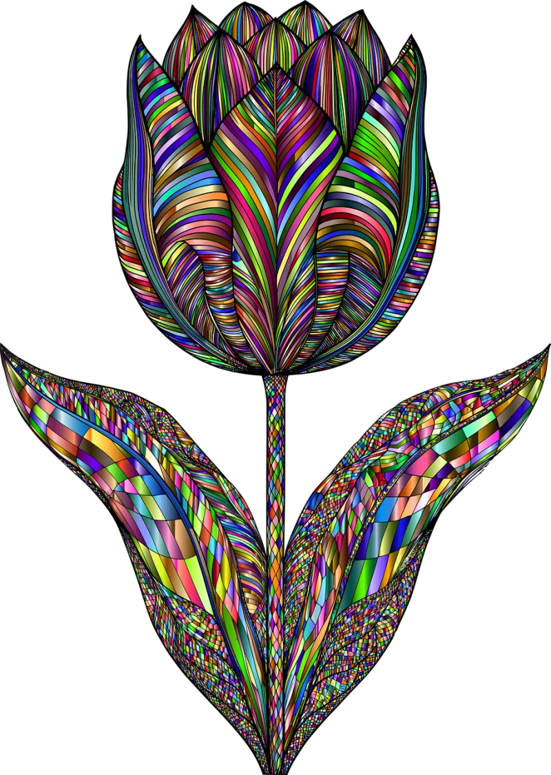 Tulip Flower Plant Stickdatei – Blumen