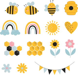 Bee Nature Insect Stickdatei