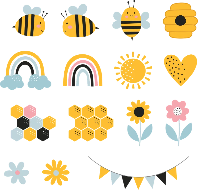 Bee Nature Insect Stickdatei – Blumen