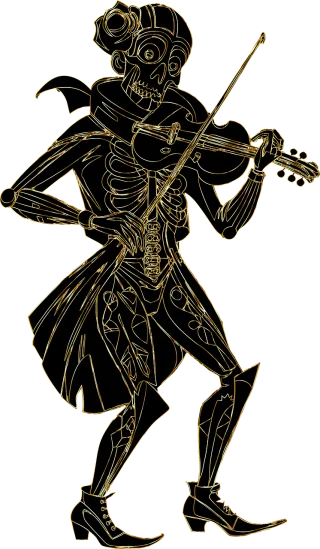 Skeleton Bones Music Stickdatei