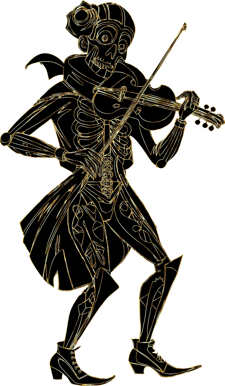 Skeleton Bones Music Stickdatei – Musik